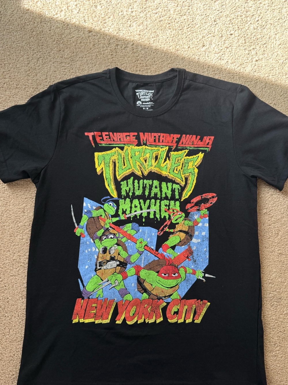 Nickelodeon Black Teenage Mutant Ninja Turtles Mutant Mayhem Graphic Tee